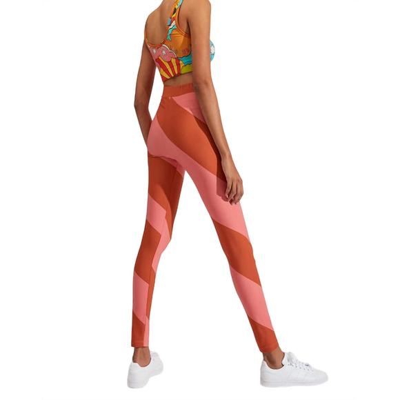 NEW LA DOUBLEJ striped legging in pink-brown - Picture 2 of 2